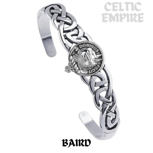 Baird Family Clan Crest Celtic Cuff Bracelet
