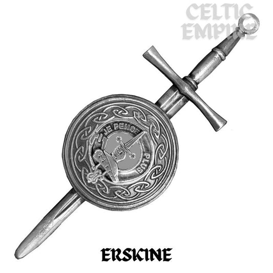 Erskine Scottish Family Clan Dirk Shield Kilt Pin