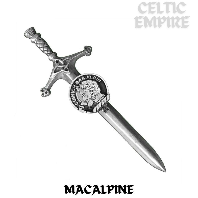 MacAlpine Family Clan Crest Kilt Pin, Scottish Pin