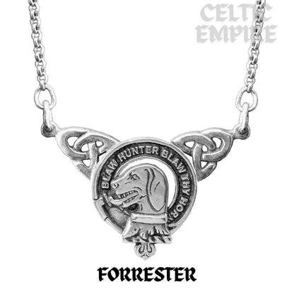 Forrester Family Clan Crest Double Drop Pendant