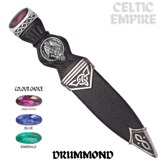 Drummond Interlace Family Clan Crest Sgian Dubh, Scottish Knife