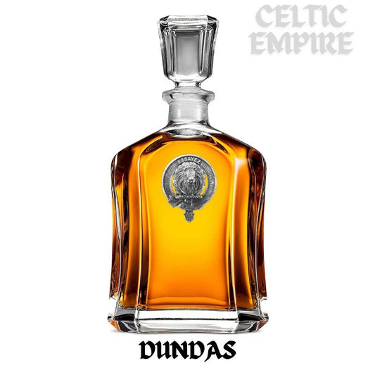 Dundas Family Clan Crest Badge Whiskey Decanter