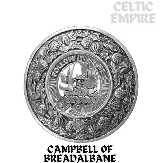 Campbell Breadalbane Family Clan Badge Scottish Plaid Brooch