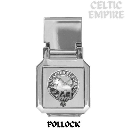 Pollock Scottish Family Clan Crest Money Clip