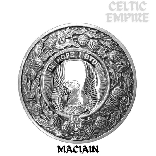 MacIain Family Clan Badge Scottish Plaid Brooch