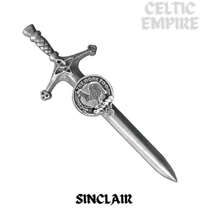 Sinclair Family Clan Crest Kilt Pin, Scottish Pin