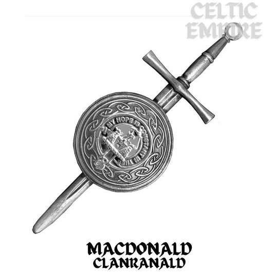 MacDonald (Family ClanRanald) Scottish Family Clan Dirk Shield Kilt Pin