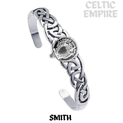 Smith Family Clan Crest Celtic Cuff Bracelet