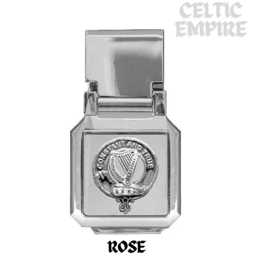 Rose Scottish Family Clan Crest Money Clip