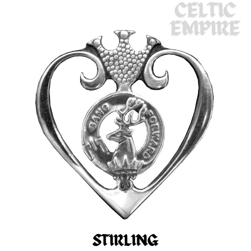 Stirling Family Clan Crest Luckenbooth Brooch or Pendant