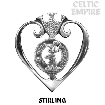 Stirling Family Clan Crest Luckenbooth Brooch or Pendant