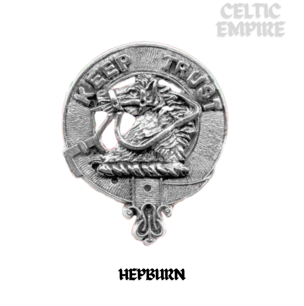 Hepburn Family Clan Crest Scottish Pewter Cap Badge