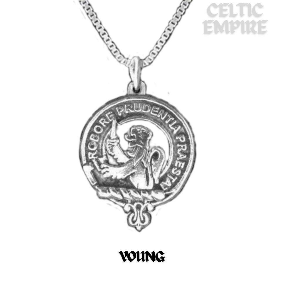 Young Family Clan Crest Scottish Pendant