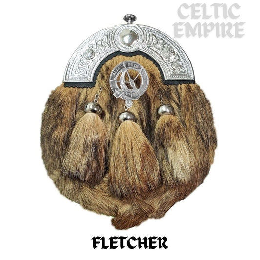 Fletcher Scottish Family Clan Crest Badge Dress Fur Sporran