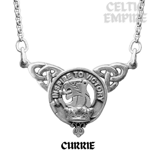 Currie Family Clan Crest Double Drop Pendant