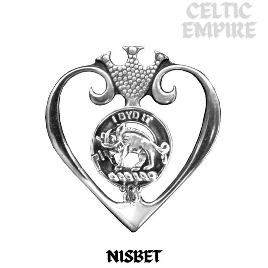 Nisbet Family Clan Crest Luckenbooth Brooch or Pendant