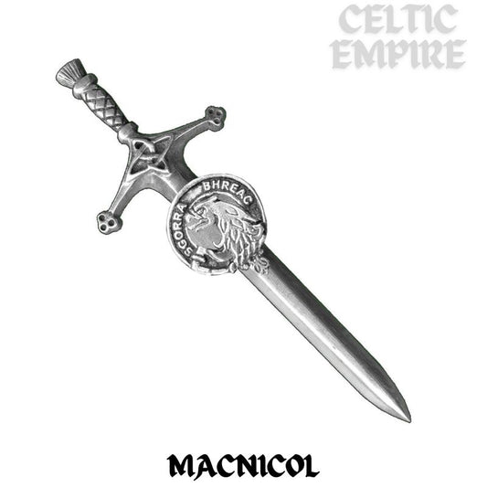 MacNicol Family Clan Crest Kilt Pin, Scottish Pin