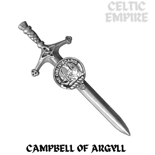 Campbell (Argyll) Family Clan Crest Kilt Pin, Scottish Pin