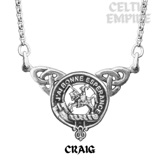 Craig Family Clan Crest Double Drop Pendant