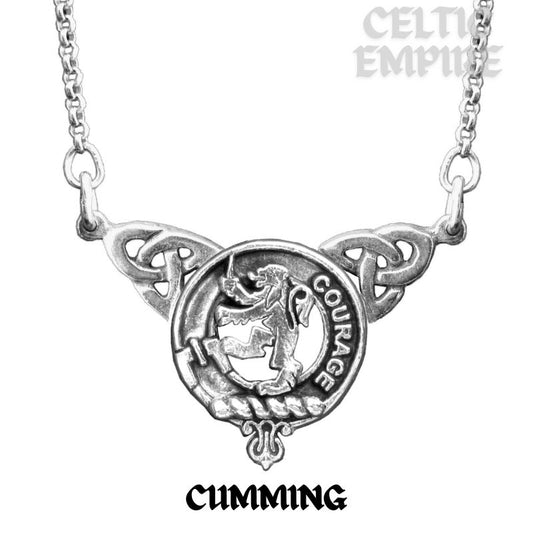 Cumming Family Clan Crest Double Drop Pendant