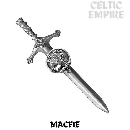 MacFie Family Clan Crest Kilt Pin, Scottish Pin