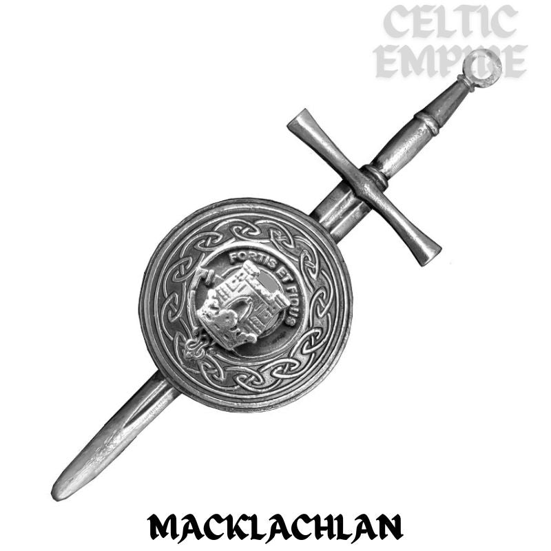 MacLachlan Scottish Family Clan Dirk Shield Kilt Pin