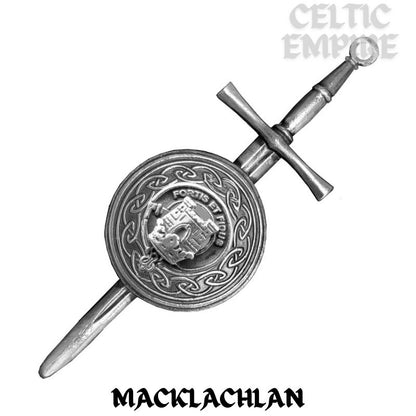 MacLachlan Scottish Family Clan Dirk Shield Kilt Pin