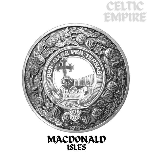 MacDonald (Isles) Family Clan Badge Scottish Plaid Brooch