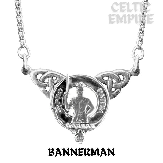 Bannerman Family Clan Crest Double Drop Pendant