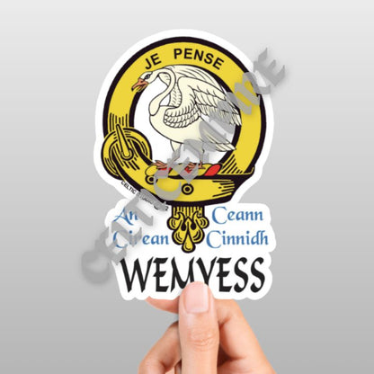 Wemyss Family Clan Crest Decal | Custom Scottish Heritage Car & Laptop Stickers