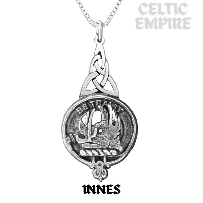 Innes Family Clan Crest Interlace Drop Pendant