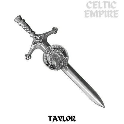 Taylor Family Clan Crest Kilt Pin, Scottish Pin