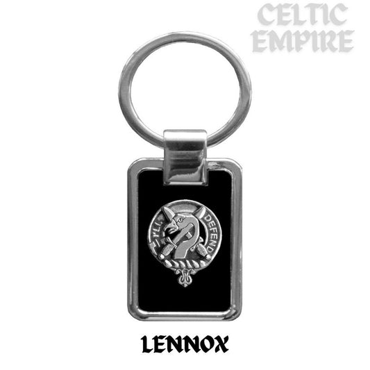 Lennox Family Clan Black Stainless Key Ring