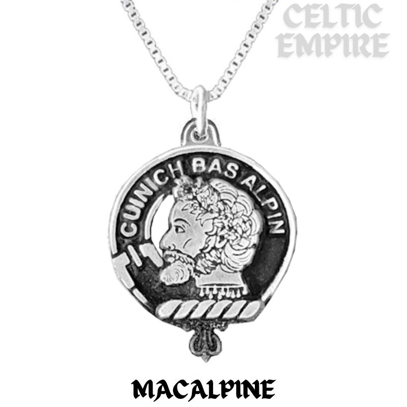 MacAlpine Family Clan Crest Scottish Pendant