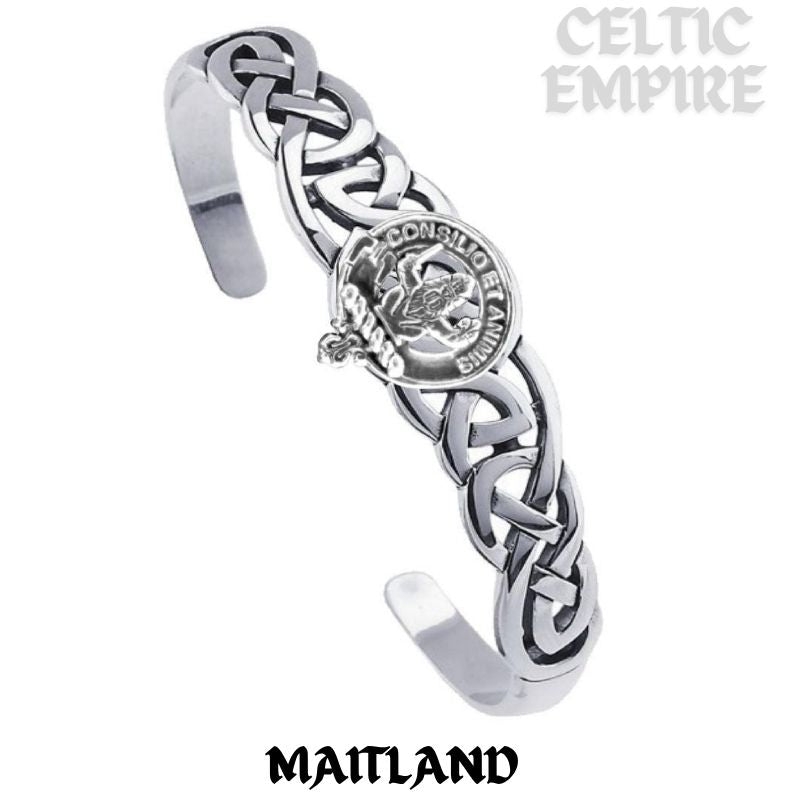 Maitland Family Clan Crest Celtic Cuff Bracelet