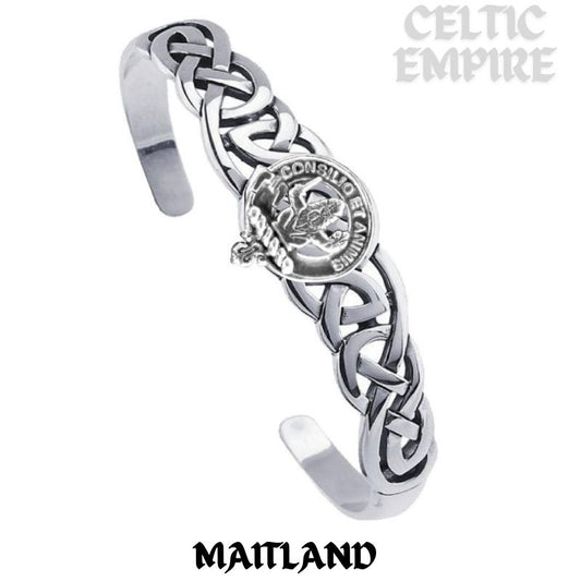 Maitland Family Clan Crest Celtic Cuff Bracelet