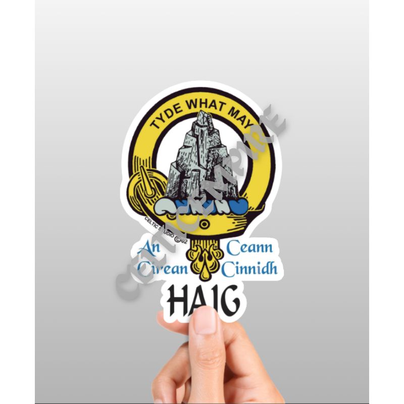 Haig Family Clan Crest Decal | Custom Scottish Heritage Car & Laptop Stickers