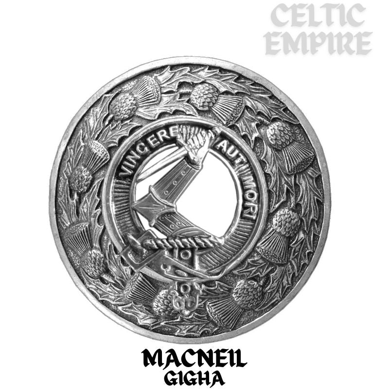 MacNeill (Gigha & Colonsay) Family Clan Badge Scottish Plaid Brooch