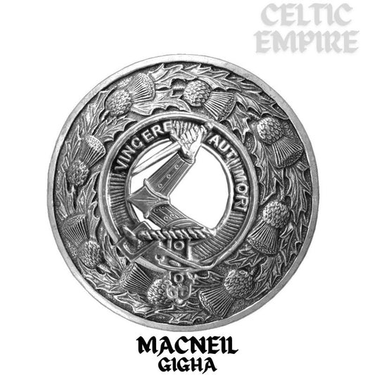 MacNeill (Gigha & Colonsay) Family Clan Badge Scottish Plaid Brooch