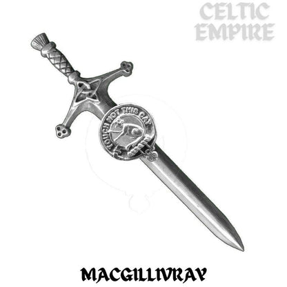 MacGillivray Family Clan Crest Kilt Pin, Scottish Pin
