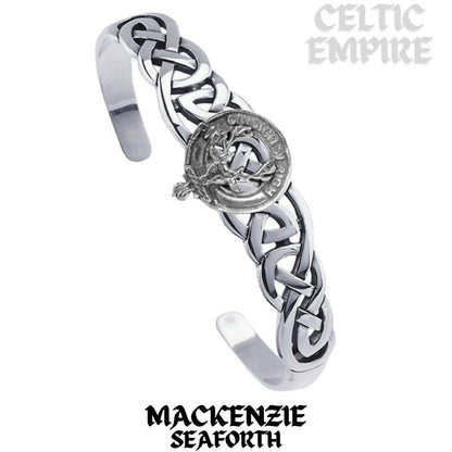 MacKenzie (Seaforth) Family Clan Crest Celtic Cuff Bracelet
