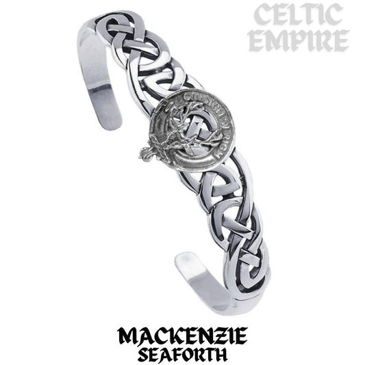 MacKenzie (Seaforth) Family Clan Crest Celtic Cuff Bracelet