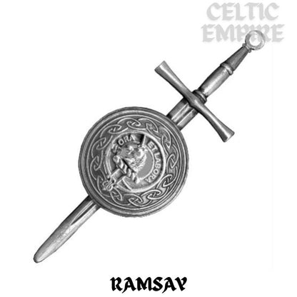 Ramsay Scottish Family Clan Dirk Shield Kilt Pin