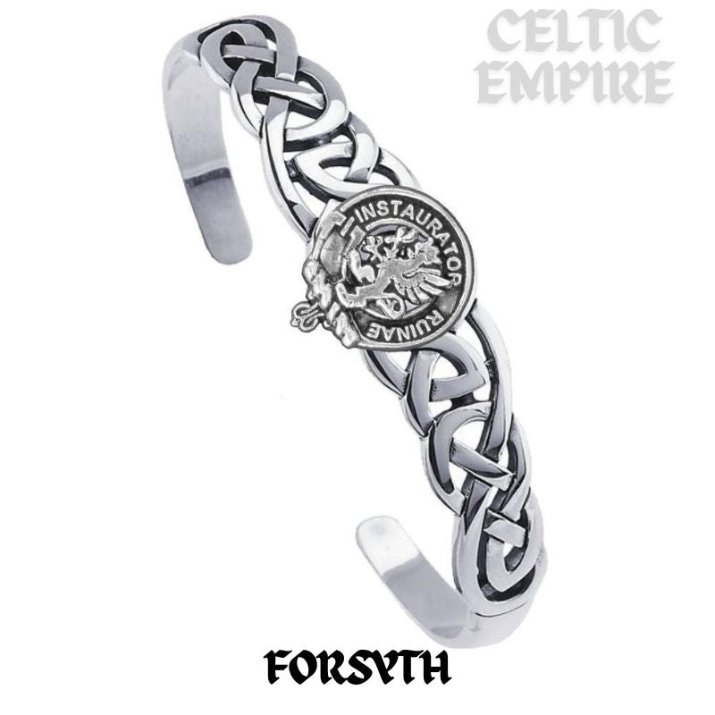 Forsyth Family Clan Crest Celtic Cuff Bracelet