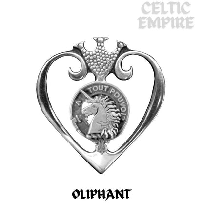 Oliphant Family Clan Crest Luckenbooth Brooch or Pendant