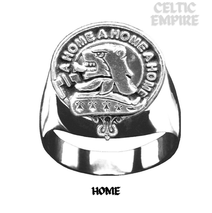 Home Scottish Family Clan Crest Ring Sterling Silver and Karat Gold