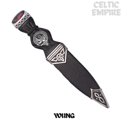 Young Interlace Family Clan Crest Sgian Dubh, Scottish Knife