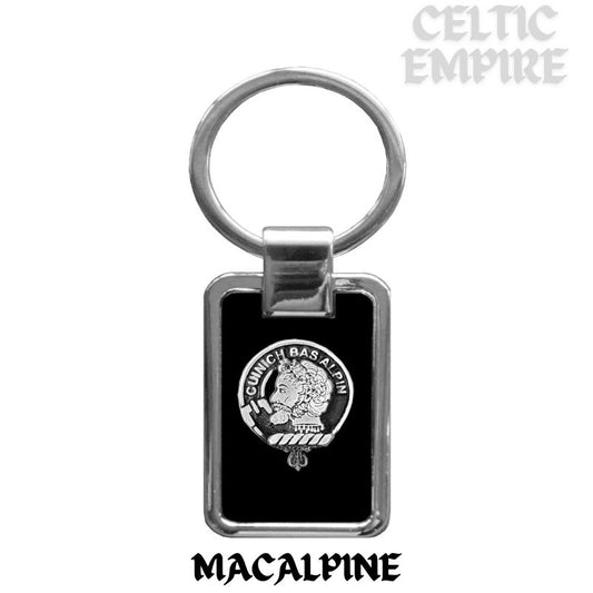 MacAlpine Family Clan Black Stainless Key Ring