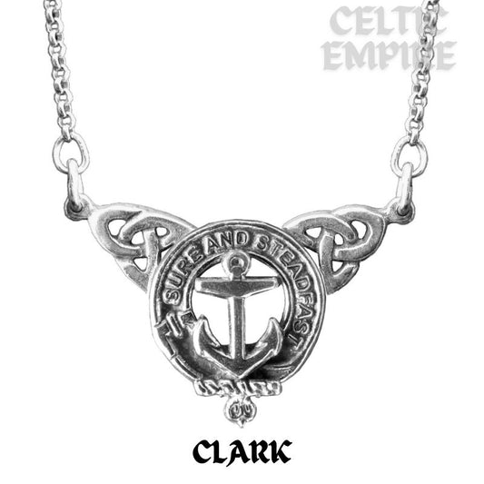 Clark Family Clan Crest Double Drop Pendant