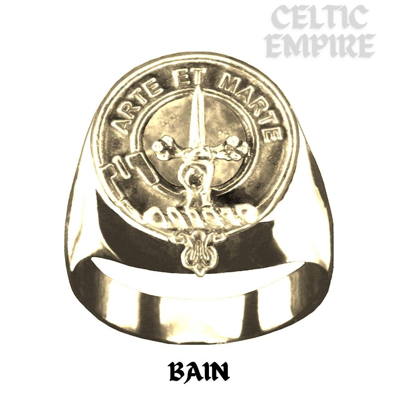 Bain Scottish Family Clan Crest Ring